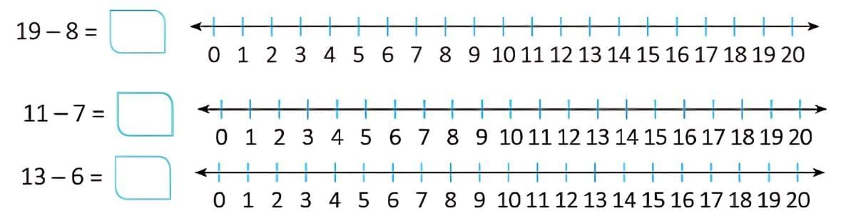 Addition and Subtraction Up to 20 - 1 Class 1 Worksheet Maths