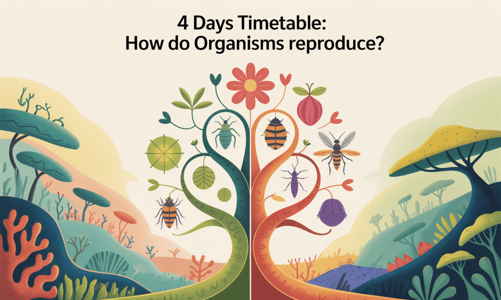 4 Days Timetable: How do Organisms Reproduce? | Science Class 10
