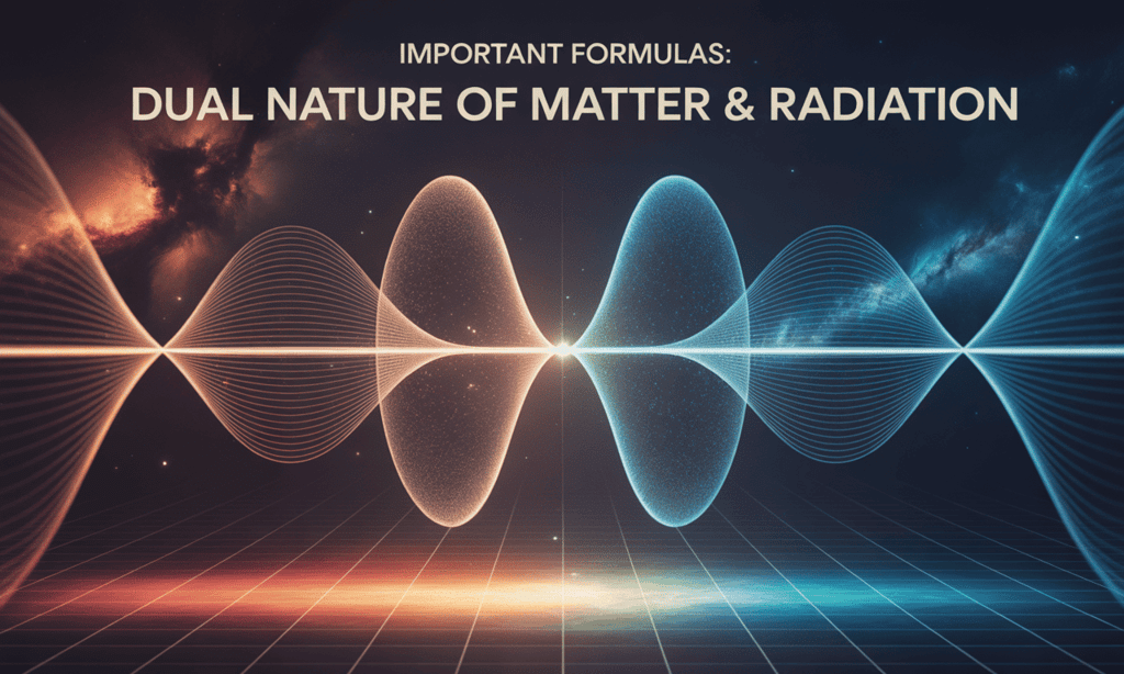 Important Dual Nature of Matter & Radiation Formulas for JEE and NEET