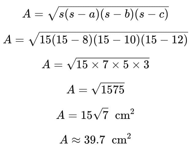 Class 9 Maths Chapter 10 Question Answers - Heron’s Formula