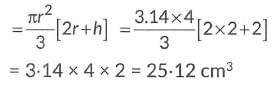 Class 10 Maths Chapter 12 Previous Year Questions - Surface Area and Volumes