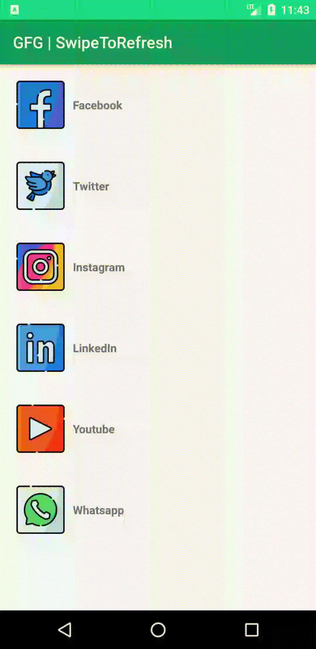 Pull to Refresh with RecyclerView in Android with Example - Software Development