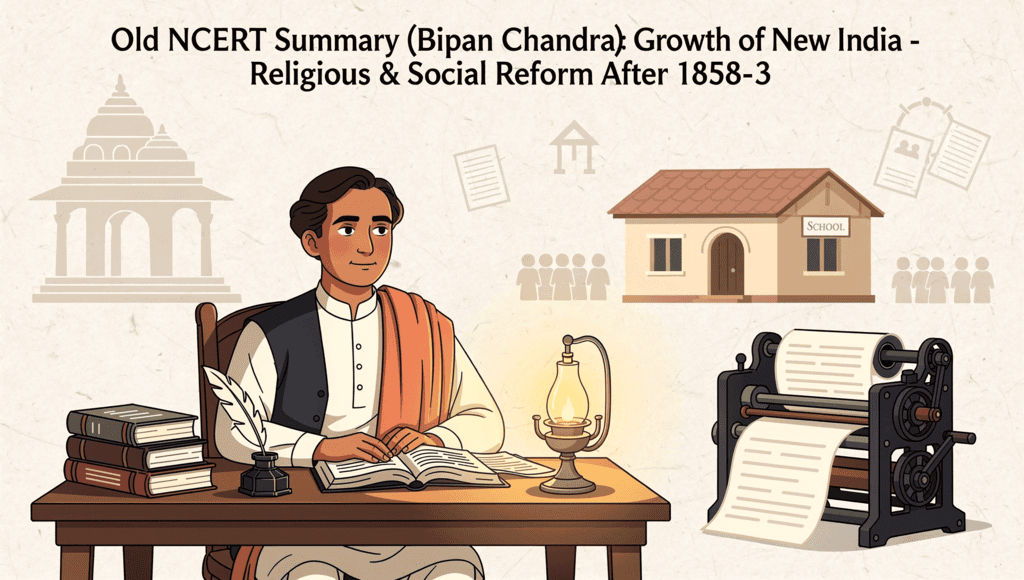 Old NCERT Summary (Bipan Chandra): Growth of New India - Religious & Social Reform After 1858- 3