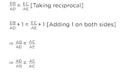 Theorem 2 ( Converse of Thales theorem)