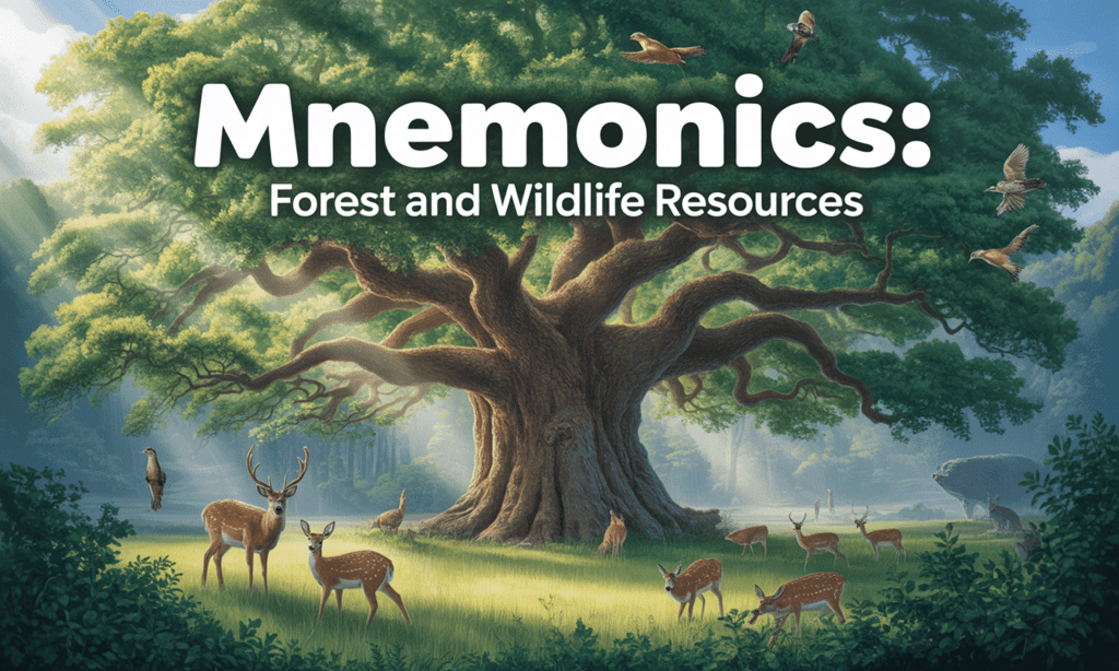 Mnemonics: Forest and Wildlife Resources | Social Studies (SST) Class 10