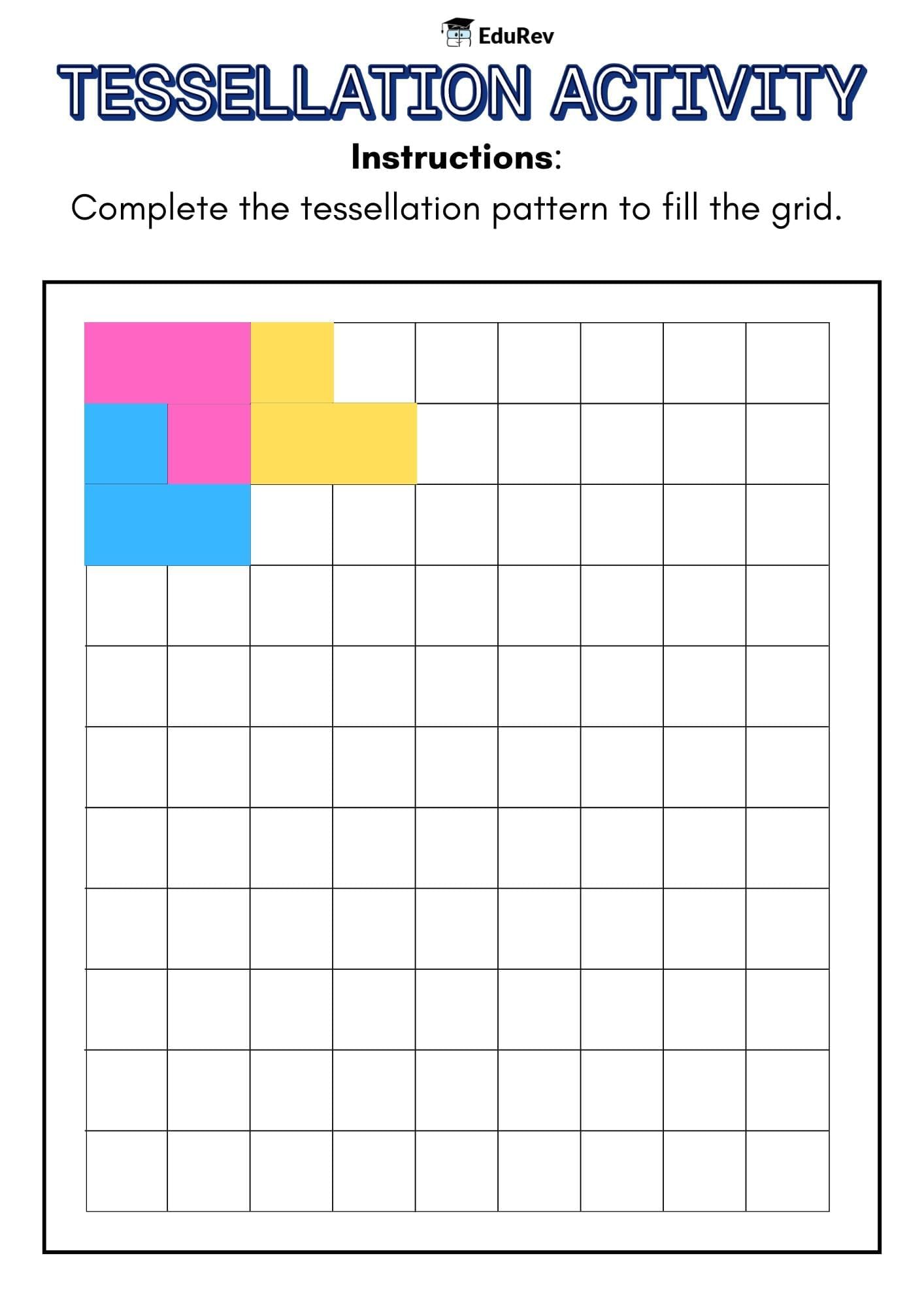 Visual Worksheet: Tessellation | Mathematics (Maths Mela) Class 5 - New NCERT