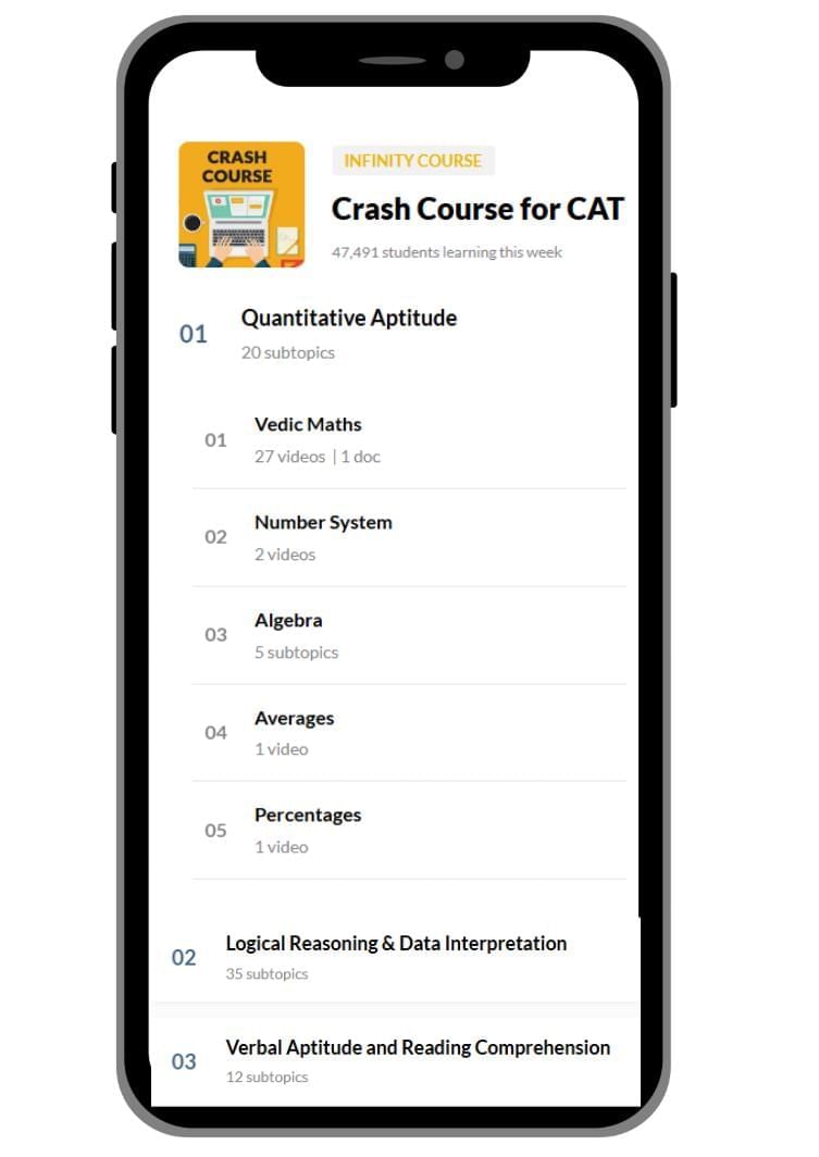 What all will you get under EduRev Infinity Package for CAT? | Quantitative Aptitude (Quant)