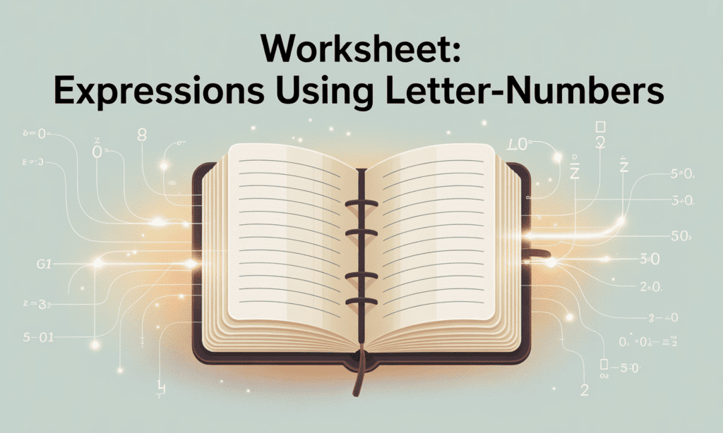 Worksheet: Expressions using Letter-Numbers | Worksheets with solutions for Class 7