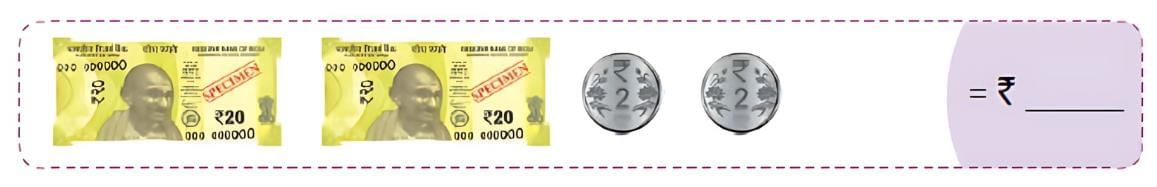 Money - 1 Class 1 Worksheet Maths Chapter 12
