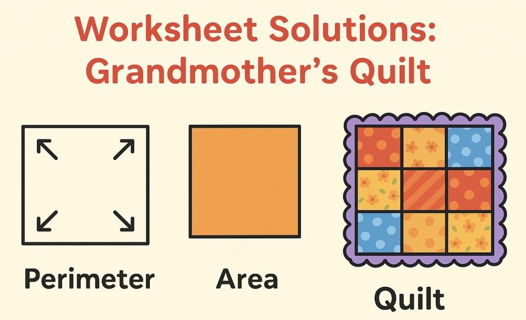 Worksheet Solutions: Grandmother’s Quilt | Worksheets with Solutions for Class 5