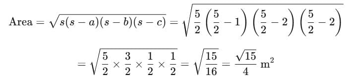 Solved Question and Answers: Heron`s Formula | Mathematics (Maths) Class 9