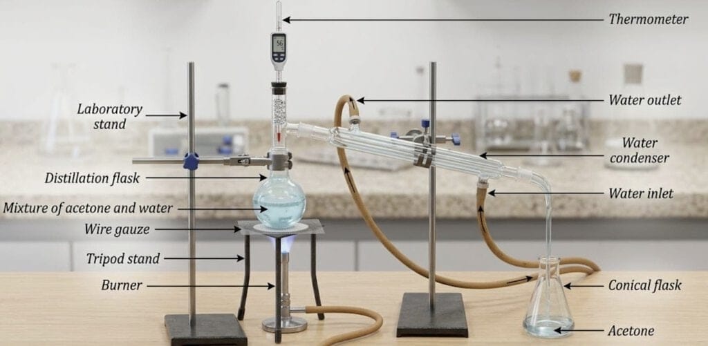 Fig: Distillation set-up