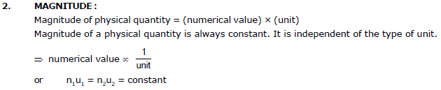 Units and Measurements, Chapter Notes, Class 11, Physics (IIT-JEE & AIPMT)