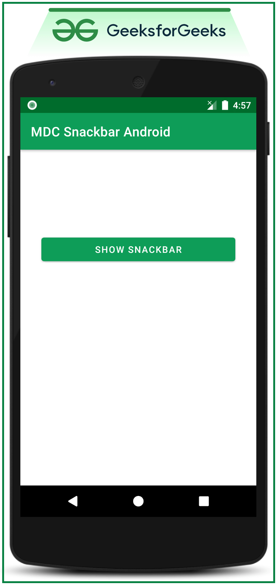 Snackbar Material Design Components in Android - Software Development