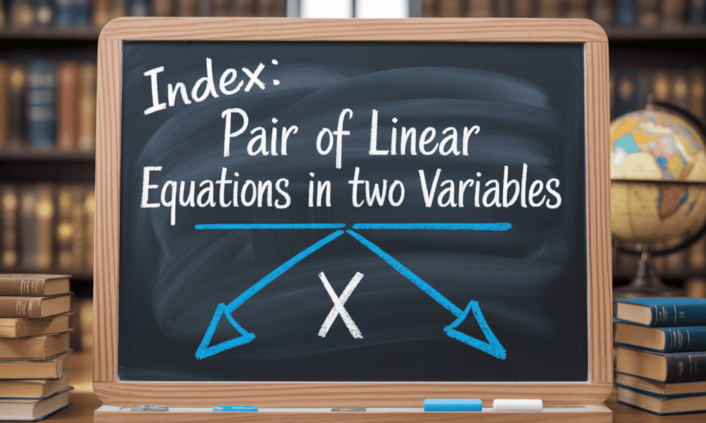 Index: Pair of Linear Equations in Two Variables | Mathematics (Maths) Class 10