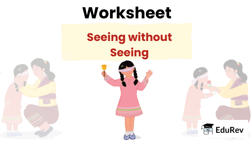 Seeing without Seeing - 1 Class 2 Worksheet English