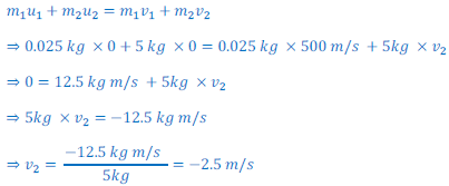 Conservation of Momentum - Numerical Problems - Class 9