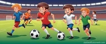 Youthful Football Cartoon Poster ...