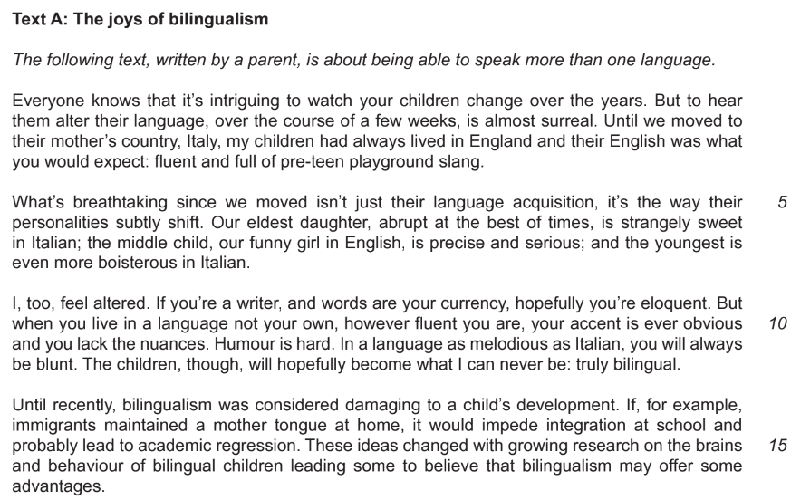 Question 1 DemoAnswer: Letter | English Language for GCSE/IGCSE - Class 10