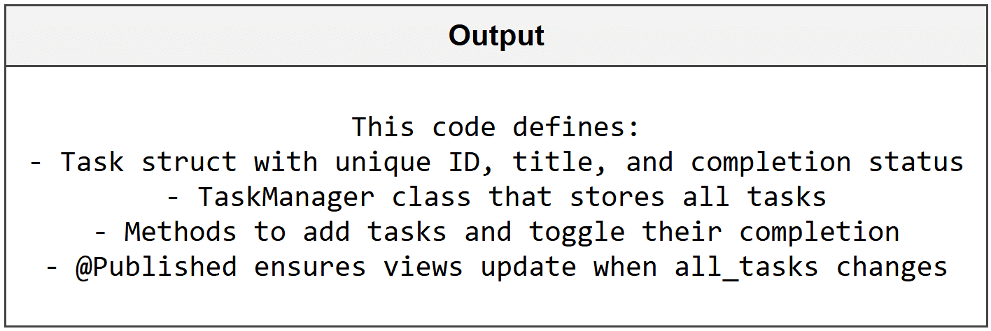Step 1 - Create the Task Model and Manager