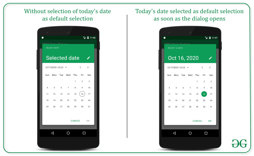 More Functionalities of Material Design Date Picker in Android ...