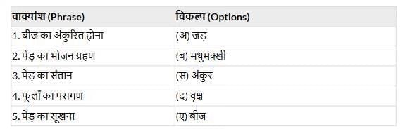 Worksheet: पेड़ की बात | Worksheets with Solutions for Class 6