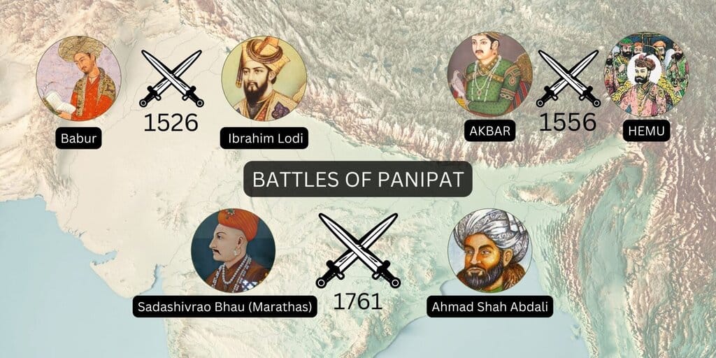 7. Battle of Panipat (3 Battles)