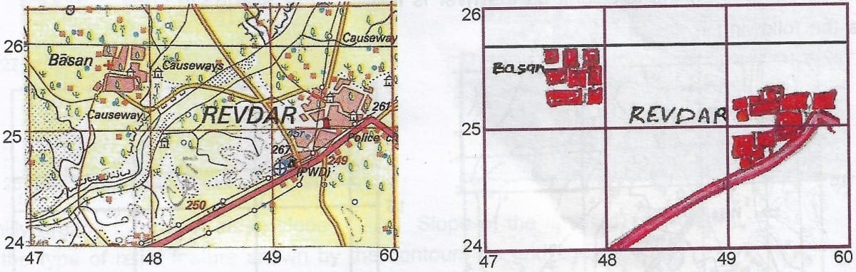 Q21: Give four figure grid reference of the temporary huts