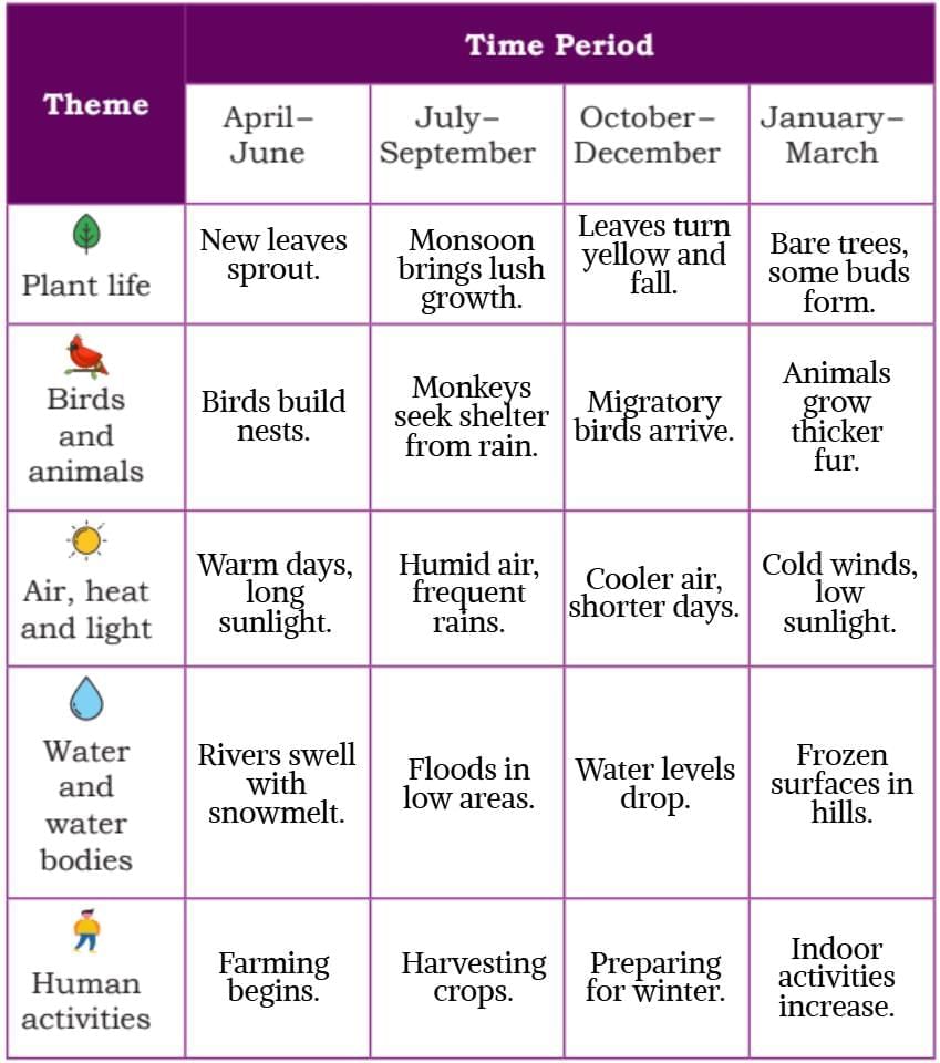 Rhythms of Nature Chapter Notes | Our Wondrous World  Class 5 - New NCERT